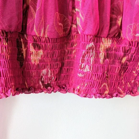 Free People Time for Shine Mesh Cropped Blouse - Picture 8 of 11